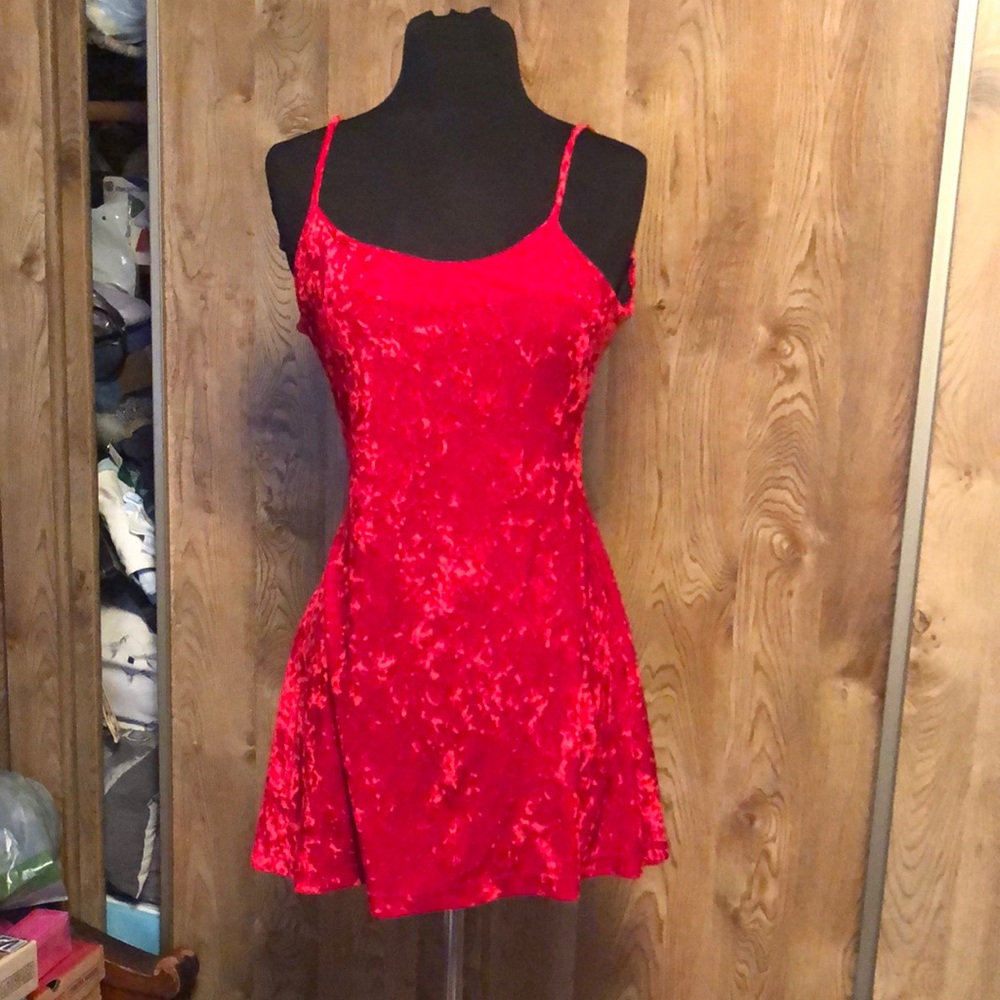 Rampage Red Velvet Mini Dress